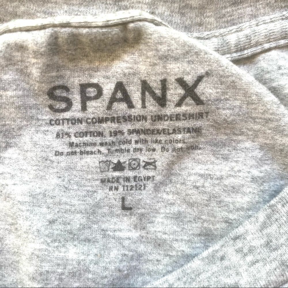 Spanx Cotton Compression Gray Undershirt Size L - image 2